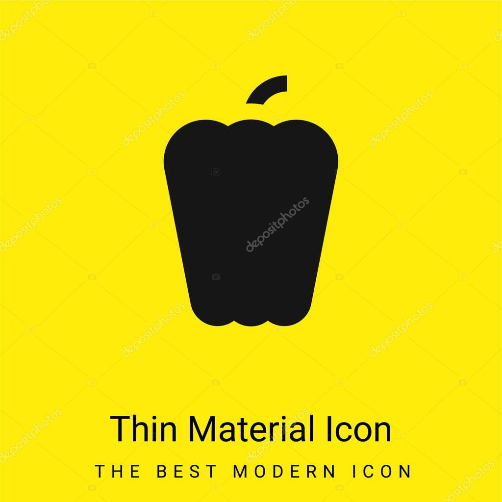 Bell Pepper minimal bright yellow material icon