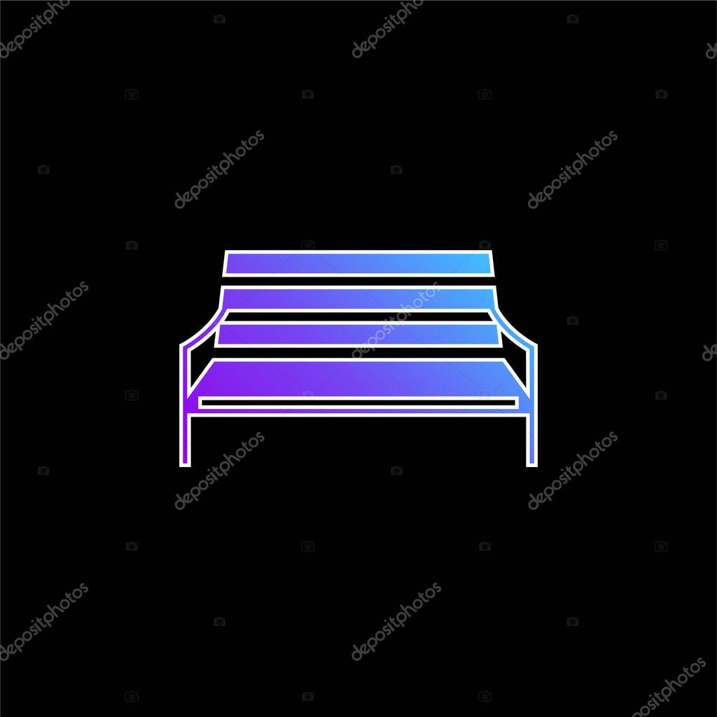 Bench blue gradient vector icon