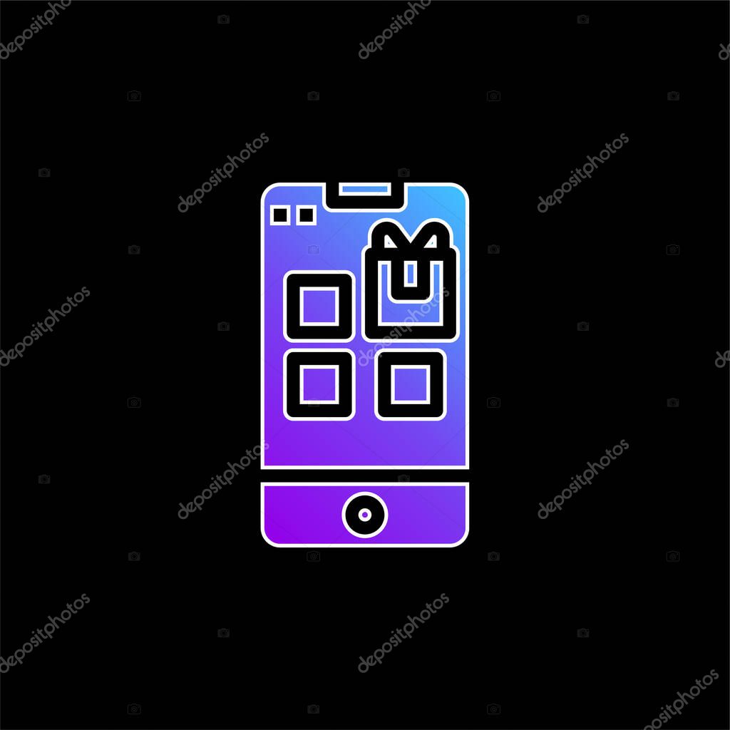 Application blue gradient vector icon