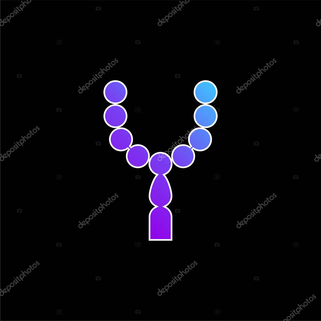 Beads blue gradient vector icon