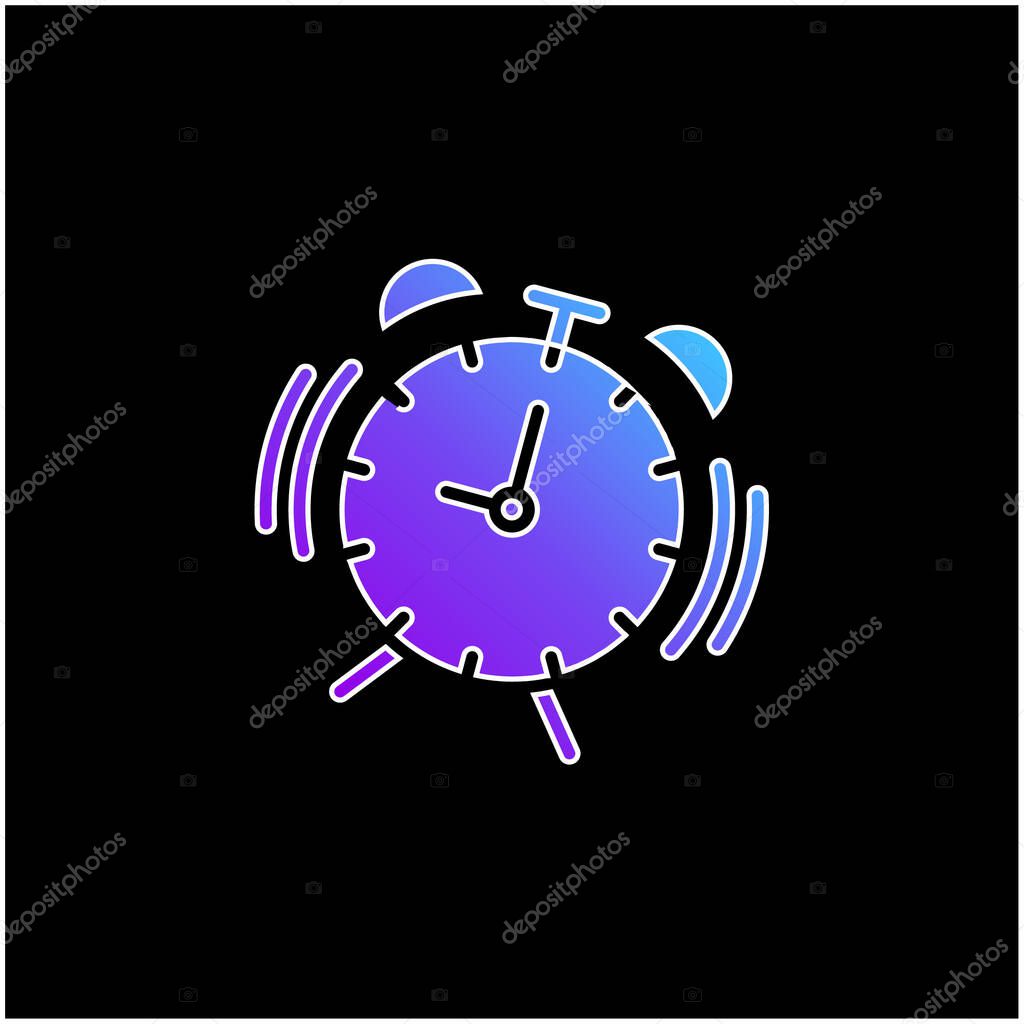 Alarm Clock blue gradient vector icon