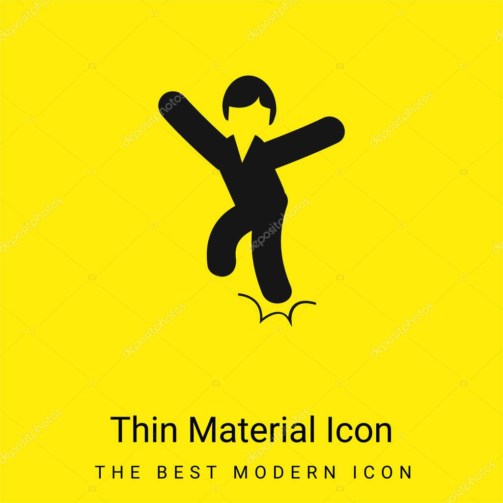 Ankle Sprain minimal bright yellow material icon