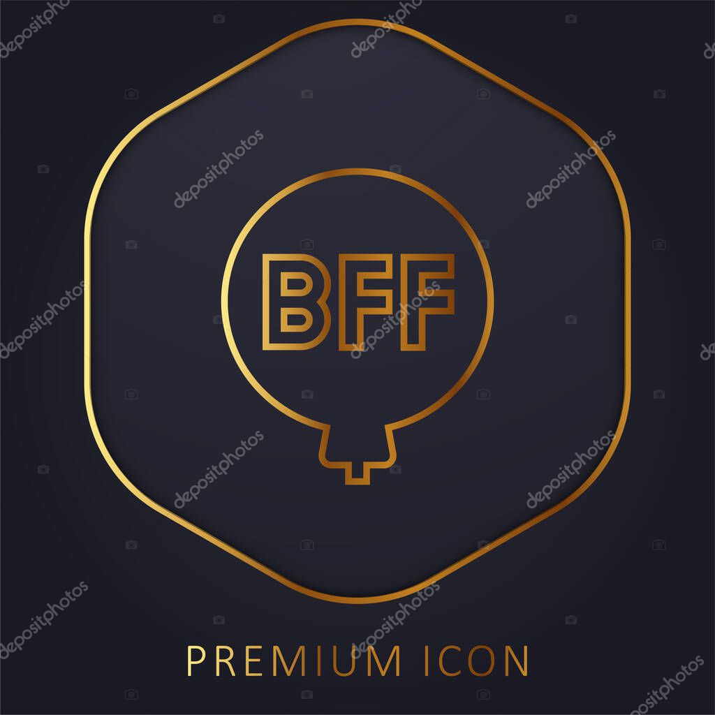 Balloon golden line premium logo or icon