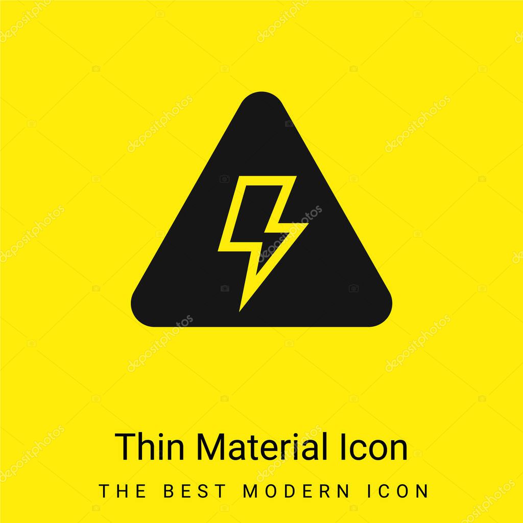 Bolt minimal bright yellow material icon