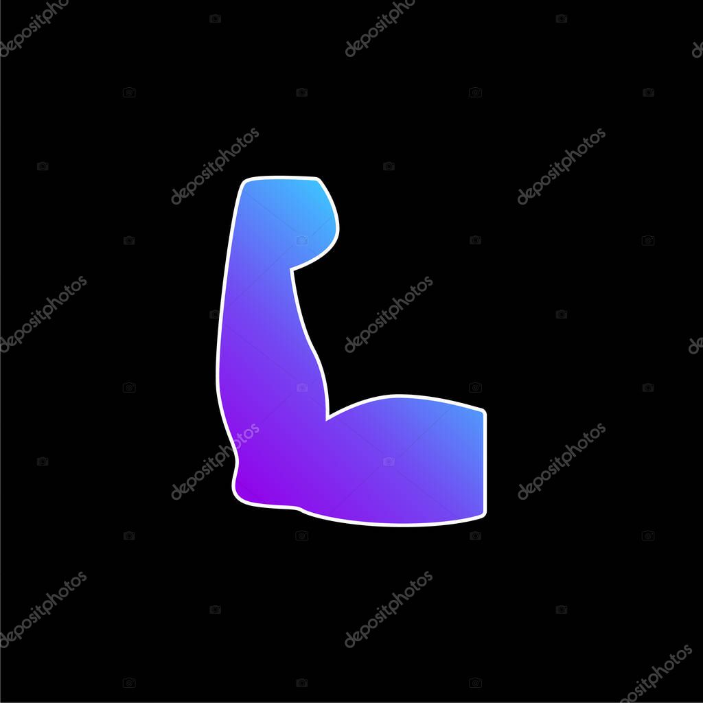 Biceps blue gradient vector icon