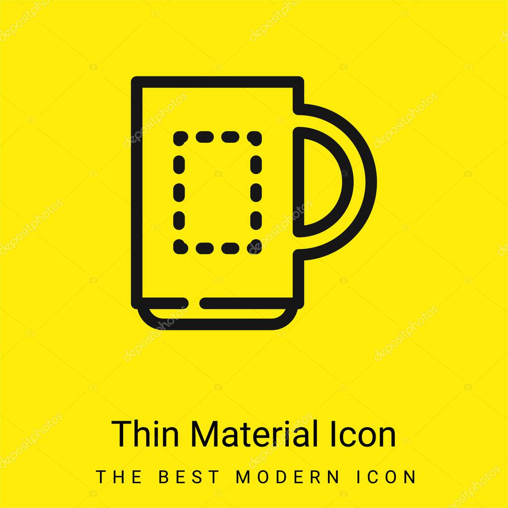 Big Mug minimal bright yellow material icon