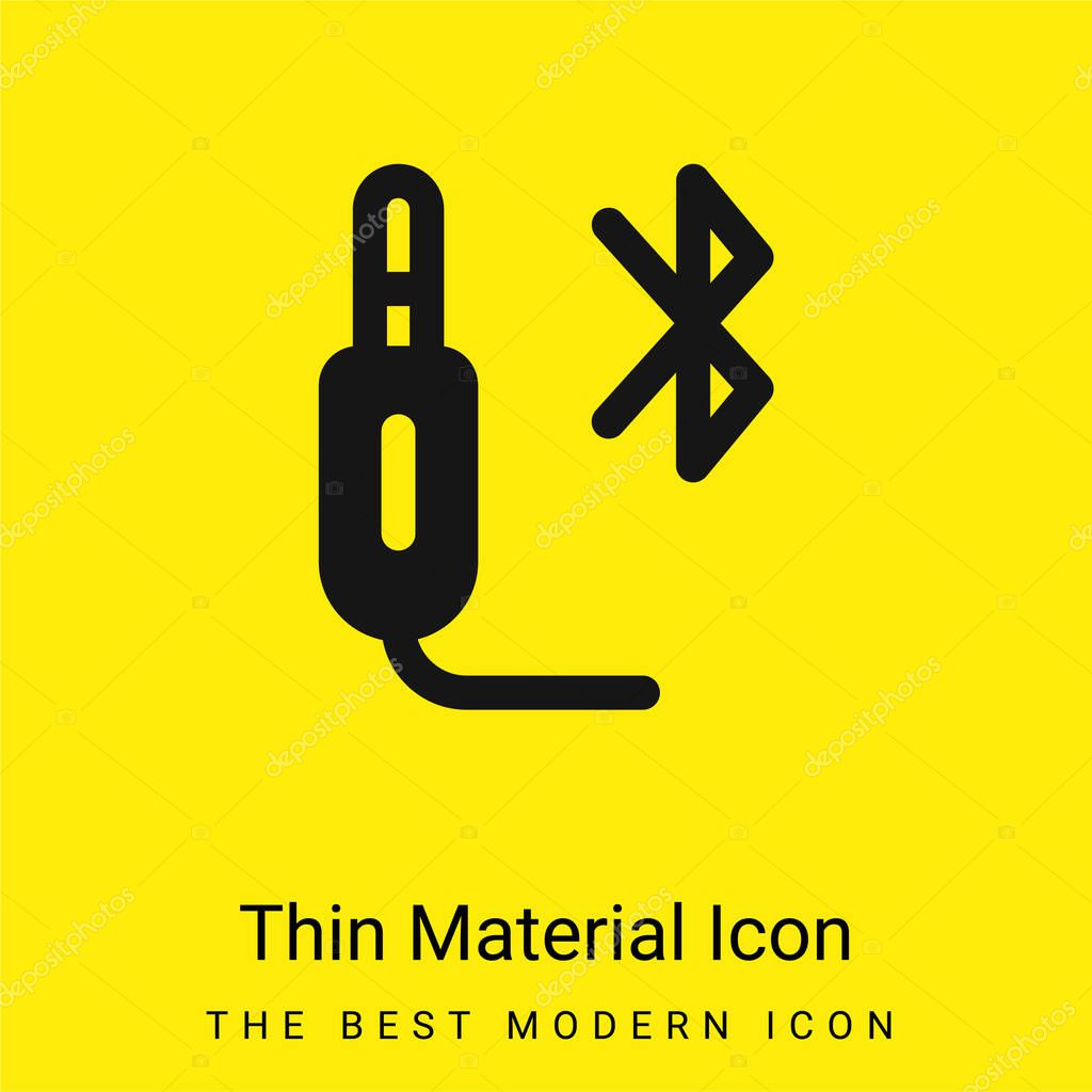 Bluetooth minimal bright yellow material icon