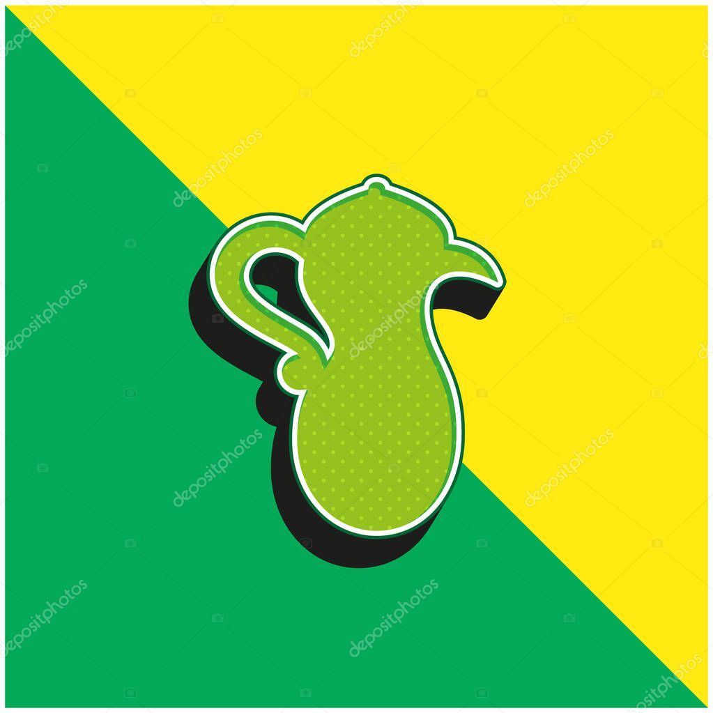 Arabic Teapot Green and yellow modern 3d vector icon logo