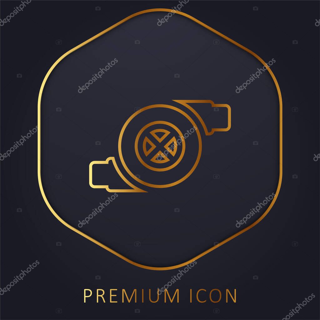 Air Filter golden line premium logo or icon