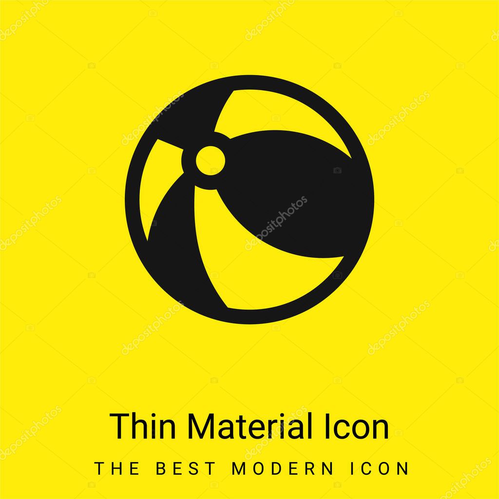 Ball minimal bright yellow material icon