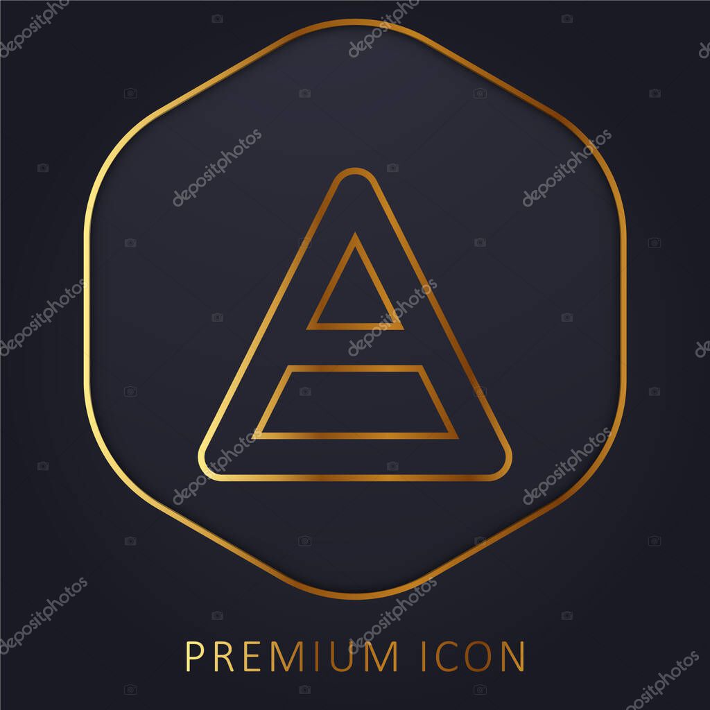 Air Symbol golden line premium logo or icon
