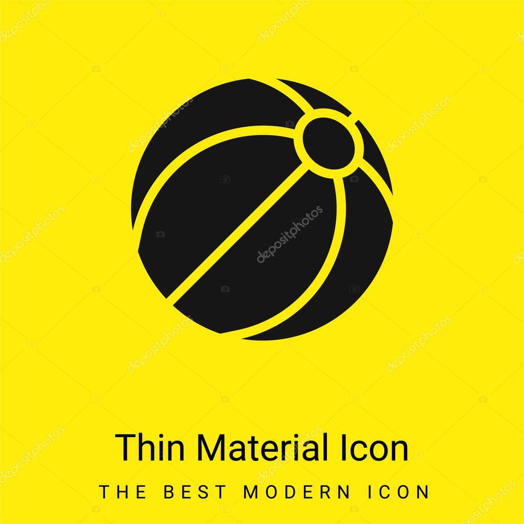 Beach Ball minimal bright yellow material icon