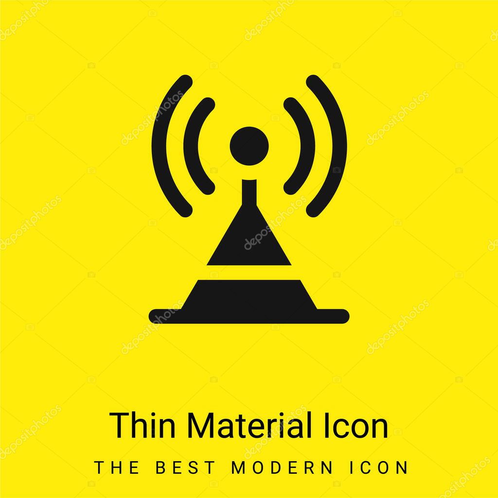 Antenna minimal bright yellow material icon