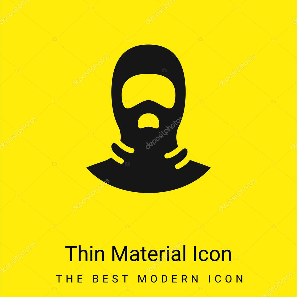 Balaclava minimal bright yellow material icon