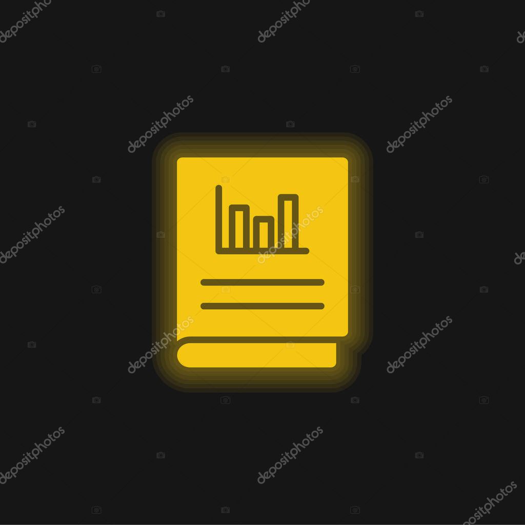 Accounts yellow glowing neon icon
