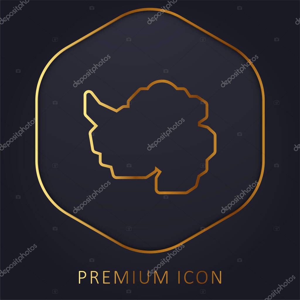 Antarctic golden line premium logo or icon