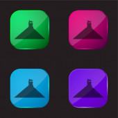 Belgie čtyři barvy skleněné tlačítko ikona