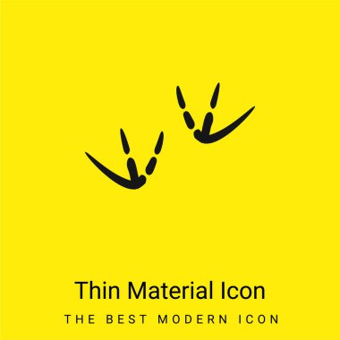 Bird Prints minimal bright yellow material icon clipart