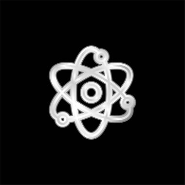 Atom gümüş kaplama metalik simge