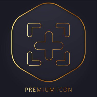 Simge altın çizgi premium logosu veya simgesi ekle
