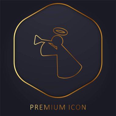 Melek altın çizgisi logosu veya simgesi