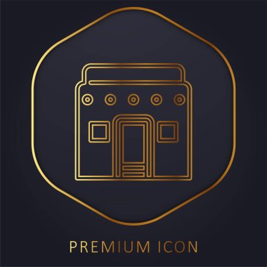 Afrika altın çizgisi premium logosu veya simgesi