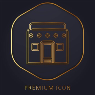 African golden line premium logo or icon clipart