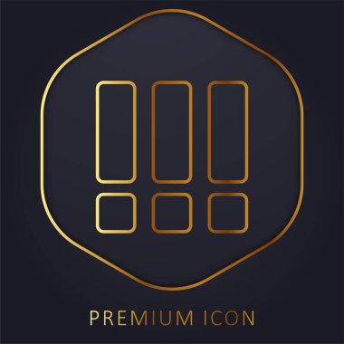 Altın çizgi prim logosu veya simgesi
