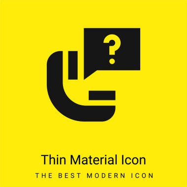 Ask minimal bright yellow material icon clipart
