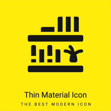 Kitap rafları en az sarı malzeme simgesi