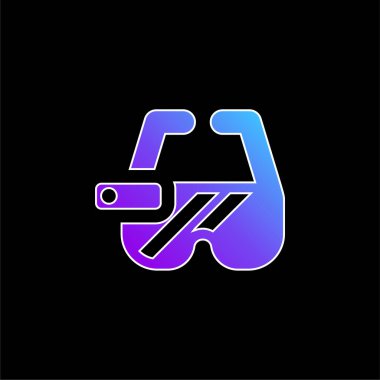 Ar Gözlükleri mavi eğimli vektör simgesi