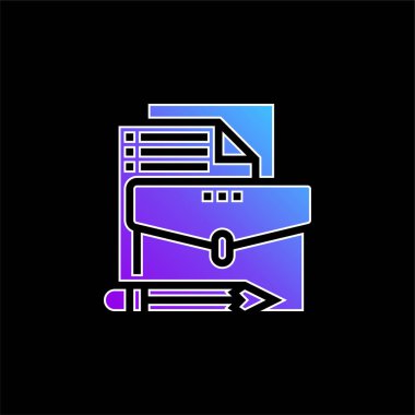 Mavi torba gradyan vektör simgesi