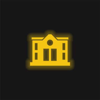 Bankanın sarı parlak neon simgesi