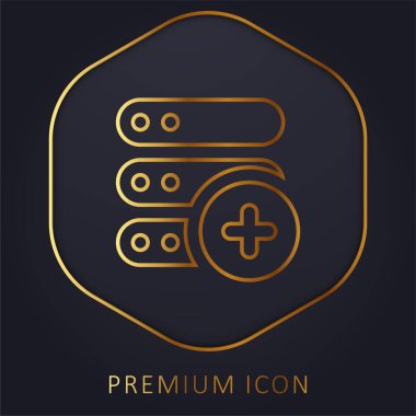 Altın çizgi premium logo veya simge ekle