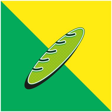 Baget yeşili ve sarı modern 3d vektör simgesi logosu