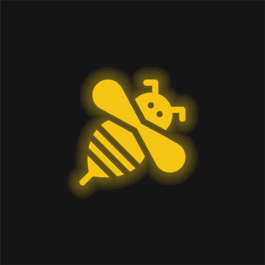 Arı sarısı parlak neon simgesi