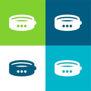 Bileklik Düz 4 renk en küçük simge seti