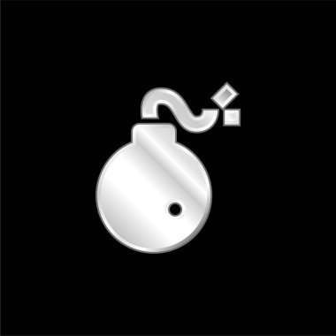 Bomba gümüş kaplama metalik simge