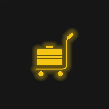 Yük sarı parlak neon simgesi