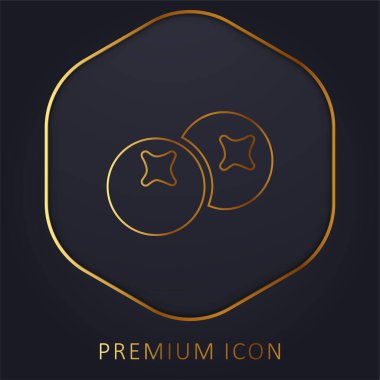 Berries golden line premium logo or icon clipart