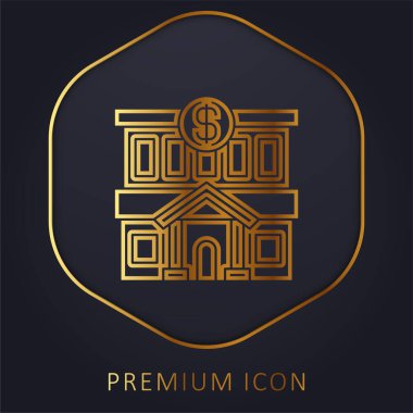 Banka altın hat premium logosu veya simgesi