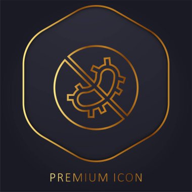 Antibakteriyel Kumaş Altın Çizgi prim logosu veya simgesi