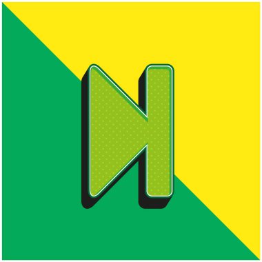 Advance Button Green and yellow modern 3d vector icon logo clipart