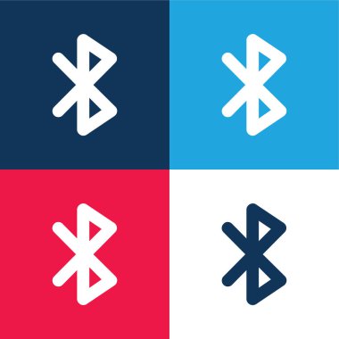 Bluetooth İşaret Mavi ve Kırmızı Minimum Renk Simgesi