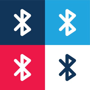 Bluetooth İşaret Mavi ve Kırmızı Minimum Renk Simgesi