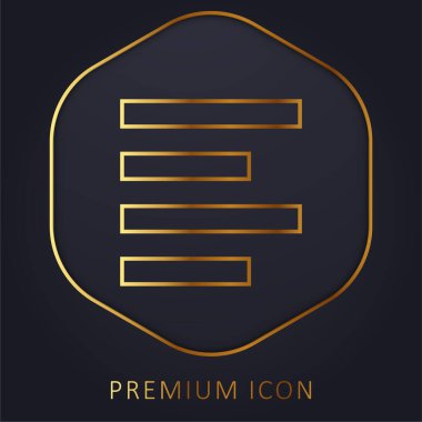 Sol altın çizgi premium logosunu veya simgeyi hizala