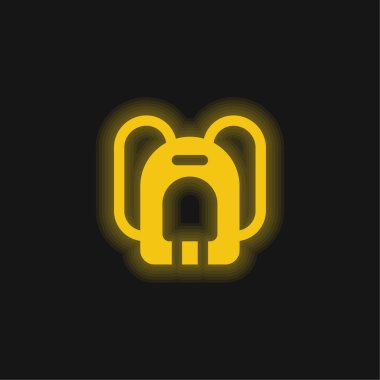 Sırt çantası sarı parlak neon simgesi