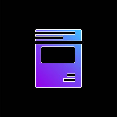 Kitap mavi gradyan vektör simgesi