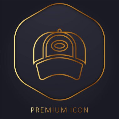 Beyzbol Cap altın çizgi prim logosu veya simgesi
