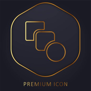 Altın çizgi prim logosunu veya simgesini karıştır